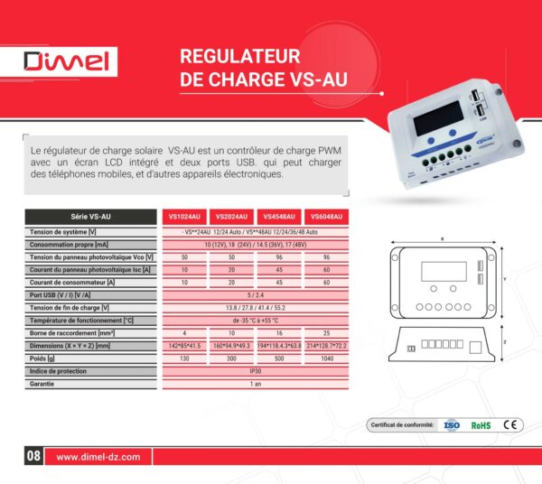 Régulateur de charge VS-AU